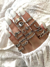 16pcs Retro Style Ring Set Sai Feel